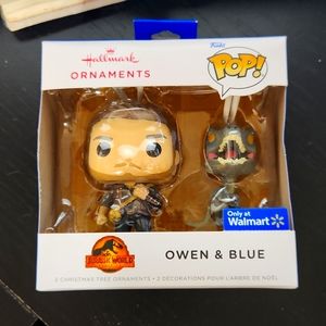 Funko POP Jurassic World Hallmark Ornament Owen and Blue 2022